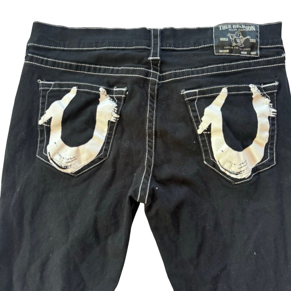 True Religion Men's Black Rocco Relaxed Skinny Jeans Size 38 - Picture 4 of 9